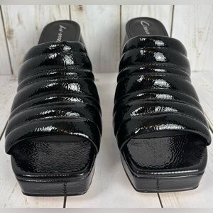 NEW Circus by Sam Edelman Marlie Block Heel Chunky Mule Clog Black Sz 6.5